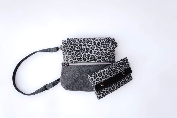 Leopard & Gray Crossbody