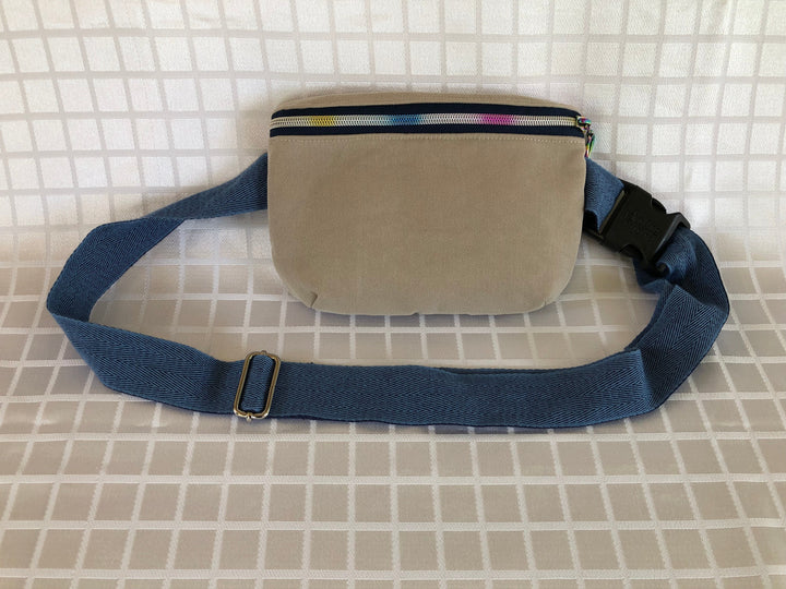 Tan & Rainbow Small Crossbody