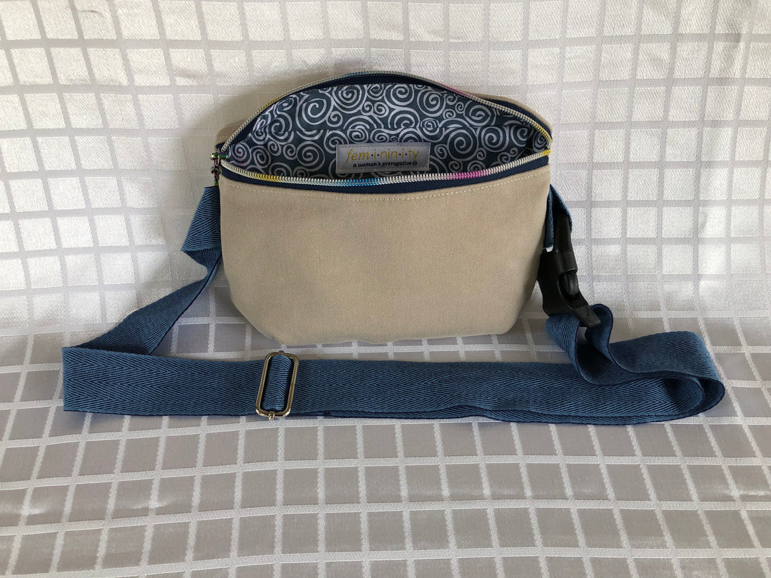 Tan & Rainbow Small Crossbody