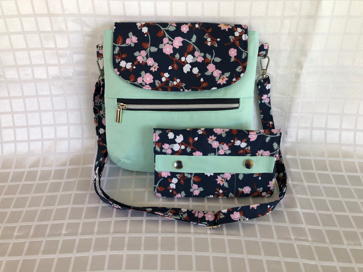 Floral & Mint Crossbody