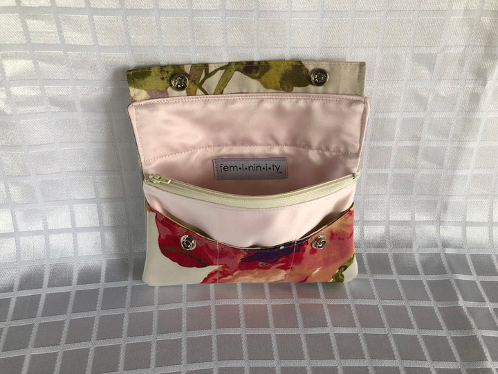 Faux Leather & Floral Wallet