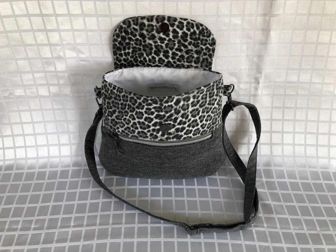 Leopard & Gray Crossbody