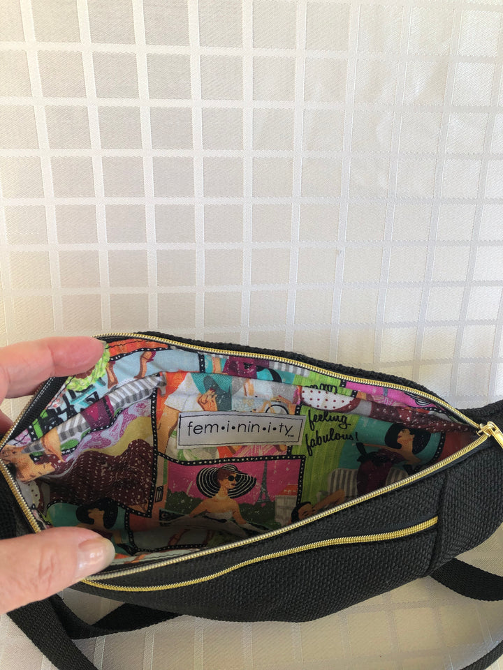 Black Vintage Fanny Pack