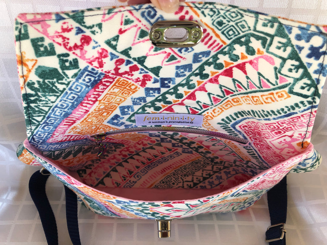 Geometric Print Crossbody