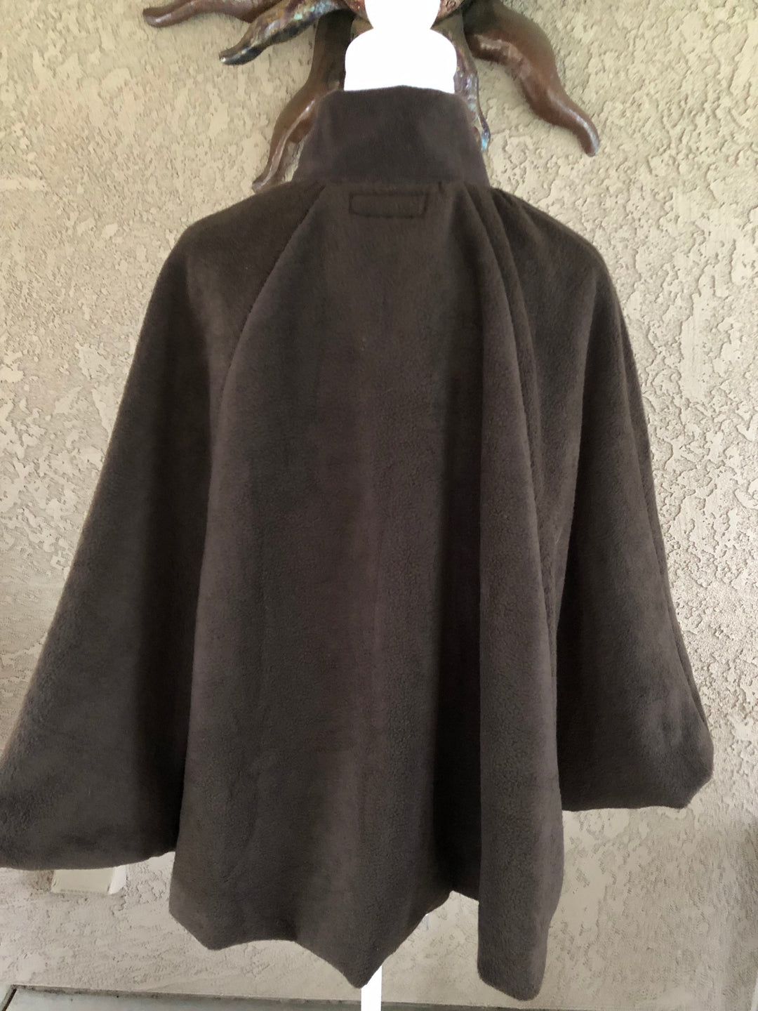 Brown Velvety Flannel Cape