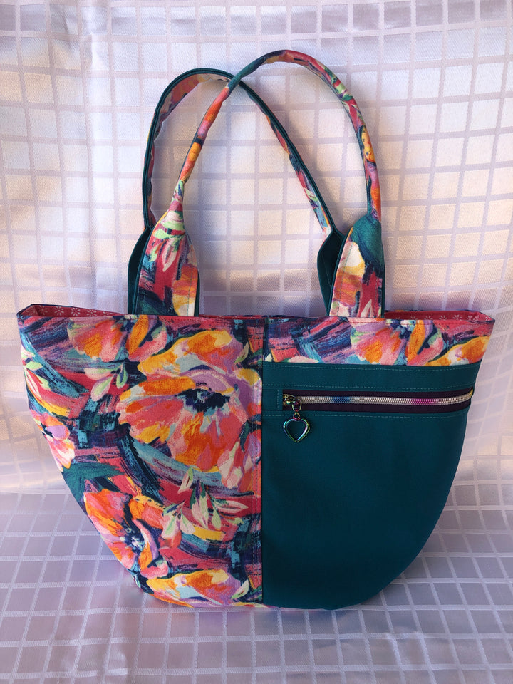 Vibrant Floral Handbag/Tote