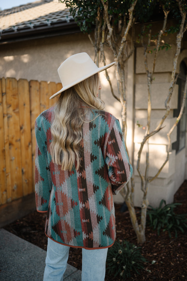 Turquoise and Amber Sweater