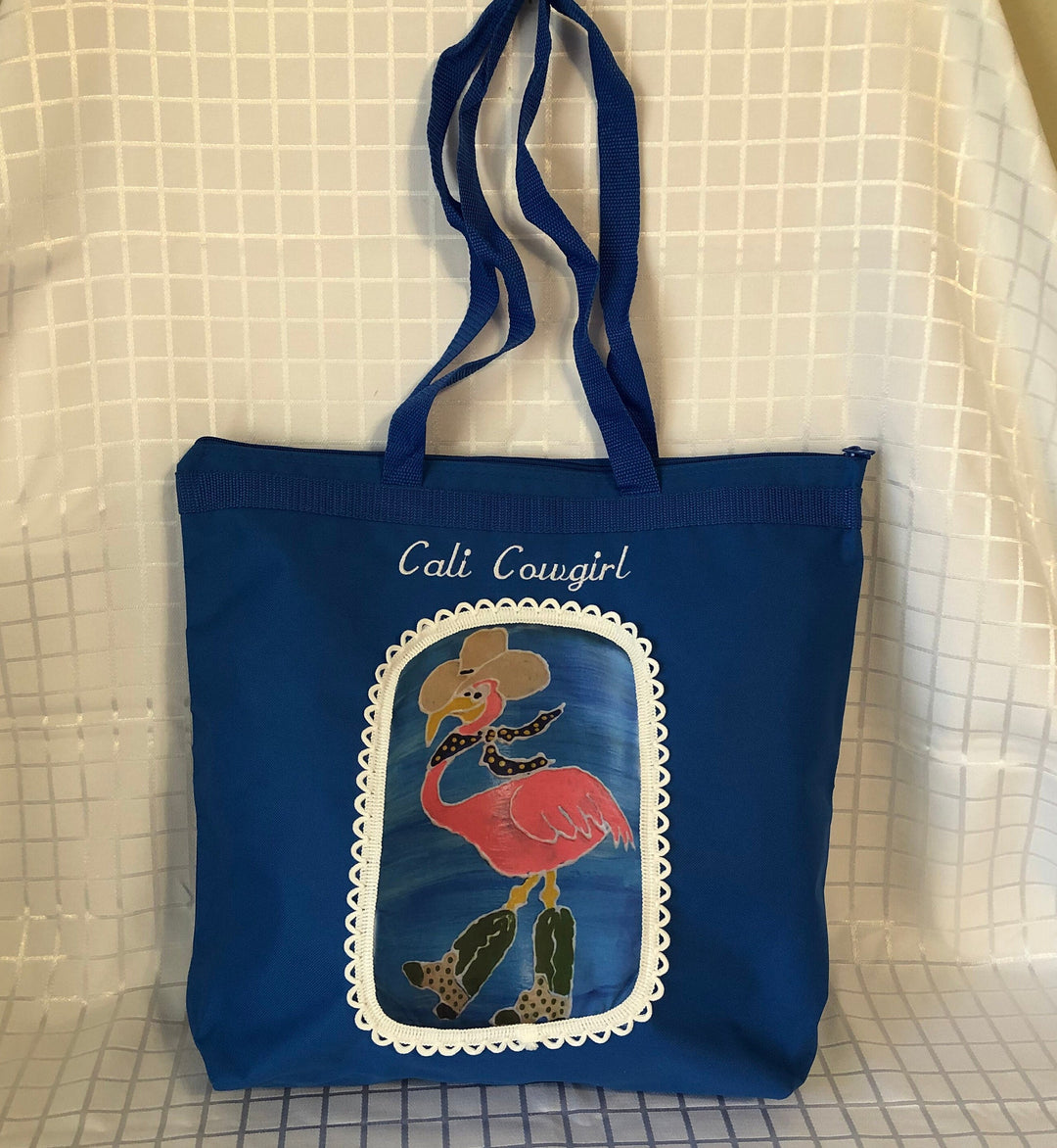 Fun, sturdy go anywhere totes with prints from the artist Bobbi Fleming Eva.